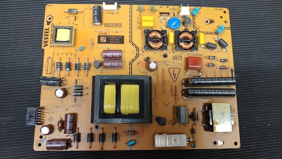 Non-Working VESTEL 17IPS72P Power Supply Board - For Parts or Repair