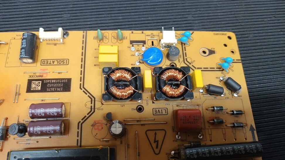 Non-Working VESTEL 17IPS72P Power Supply Board - For Parts or Repair