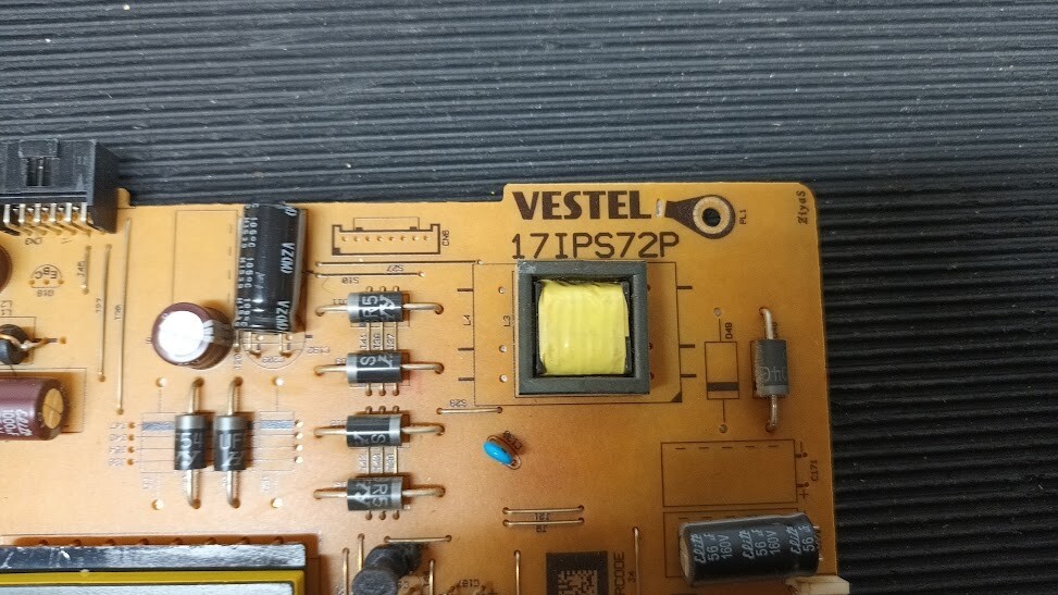 Non-Working VESTEL 17IPS72P Power Supply Board - For Parts or Repair