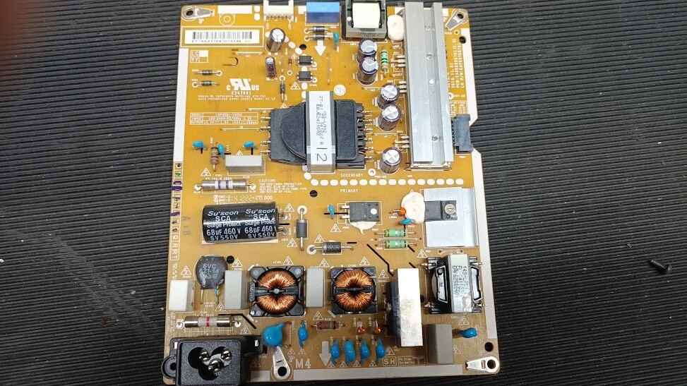 Non-Working LG LGP49BI-15CH1 Power Supply Board - For Parts or Repair