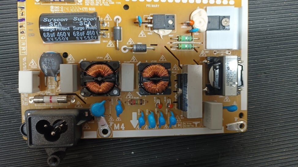 Non-Working LG LGP49BI-15CH1 Power Supply Board - For Parts or Repair