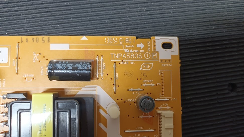 Used TNPA5806 Power Board - Non-Working for Parts/Repair