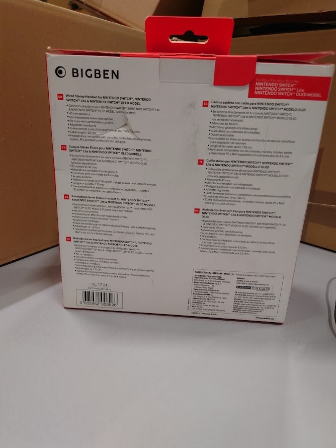 Cuffie Stereo Wired Bigben Usate Funzionanti Con Imballaggio Originale