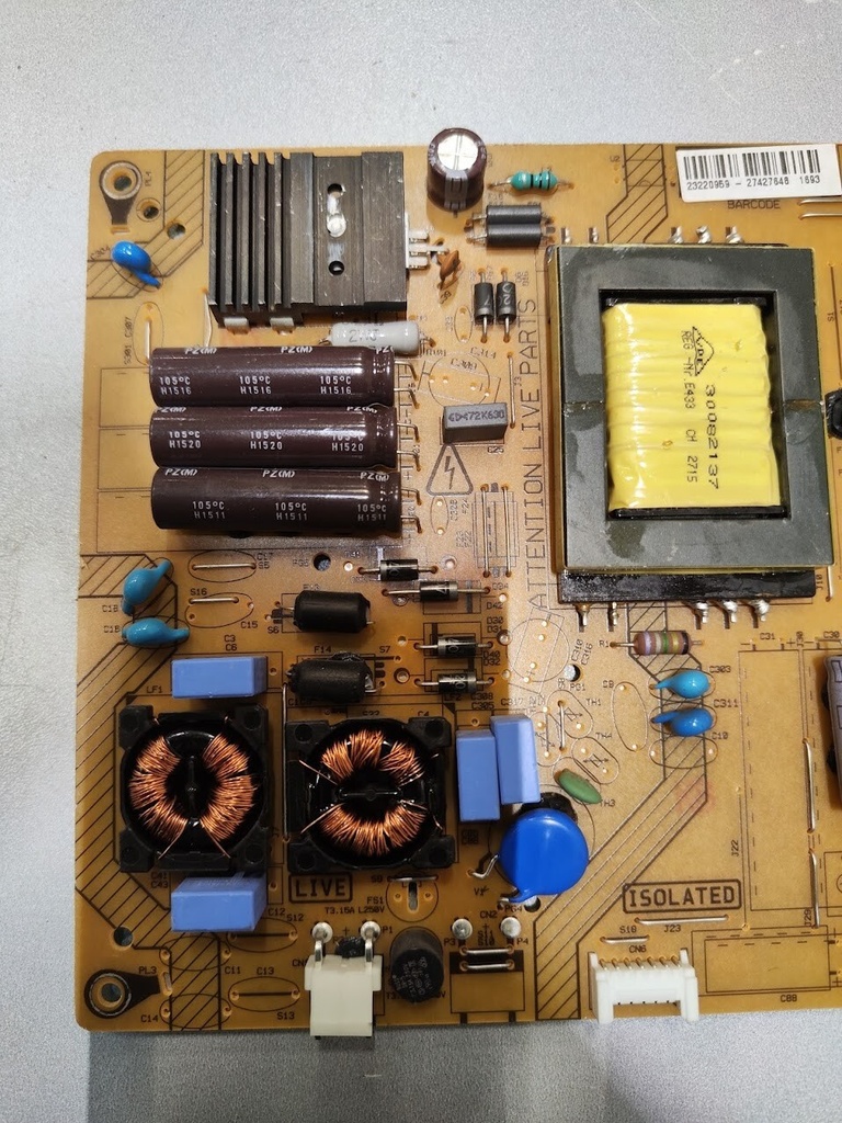 VESTEL 17IPS71 Power Supply Board for TV Replacement Part Untested