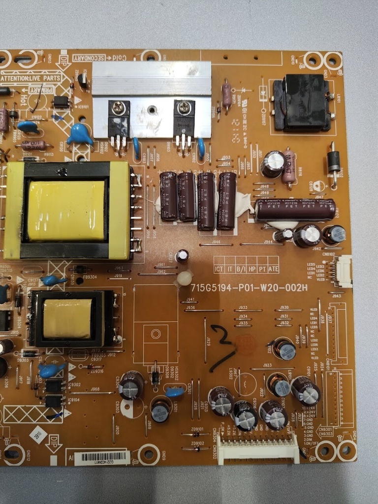 Power Supply Board 715G5194-P01-W20-002H for TV Repair Untested