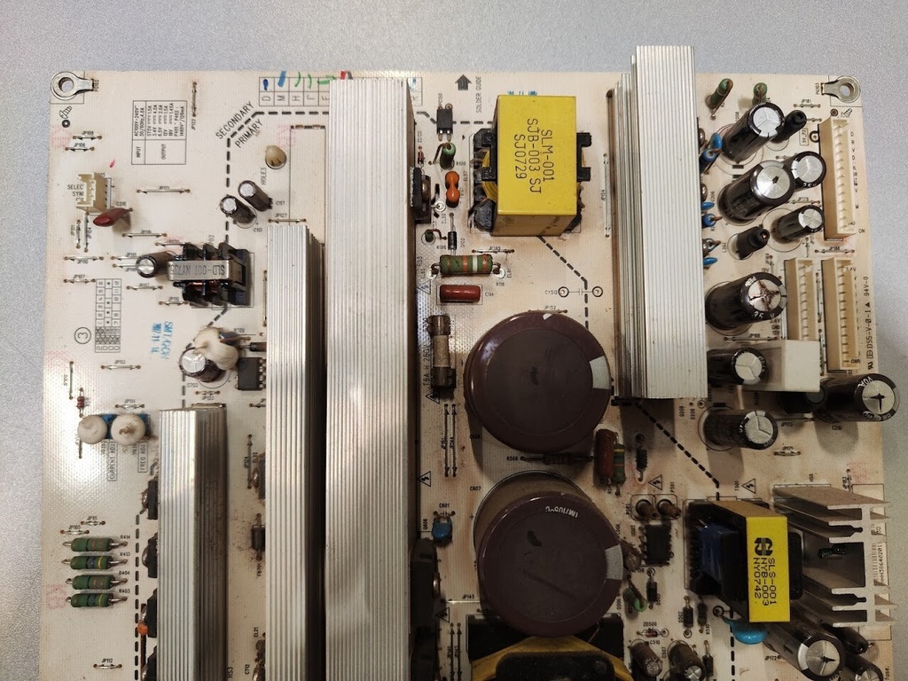 LG GLP42SLPV2EV3 Power Supply Board EAY38640201 EAY39702801 Untested for Parts