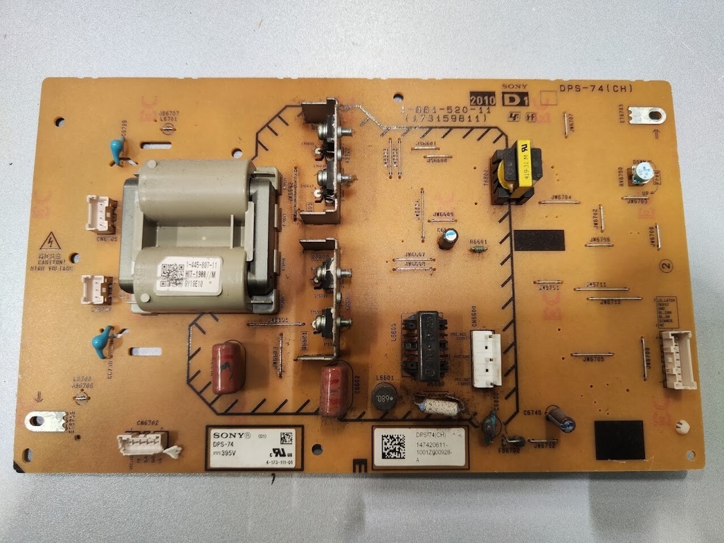 Sony DPS-74 CH 1-881-520-11 Power Supply Board Untested for Parts or Repair