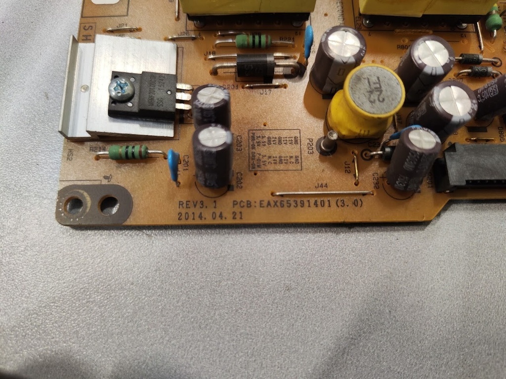 LG Power Supply Board EAX65391401 REV3.1 2014 For Parts Repair Untested