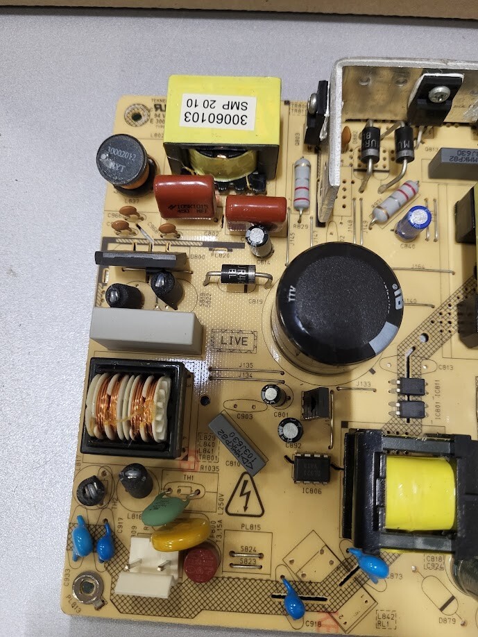 Teknel PCB E300226 Power Supply Board - Untested Replacement Part for Electronic