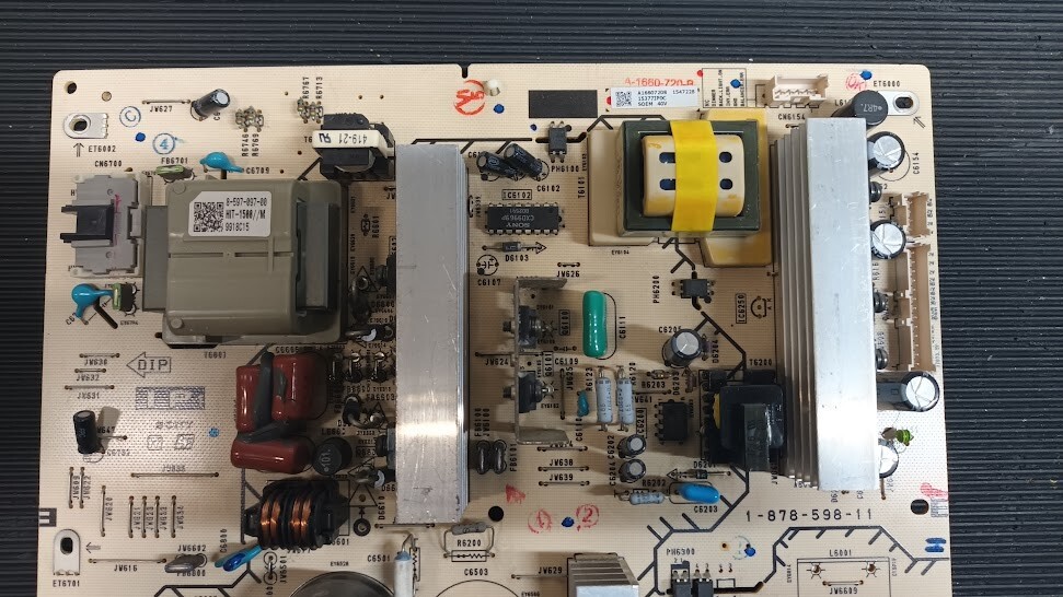 Used Non-Working Sony 1-878-598-11 PCB Board - For Parts Only