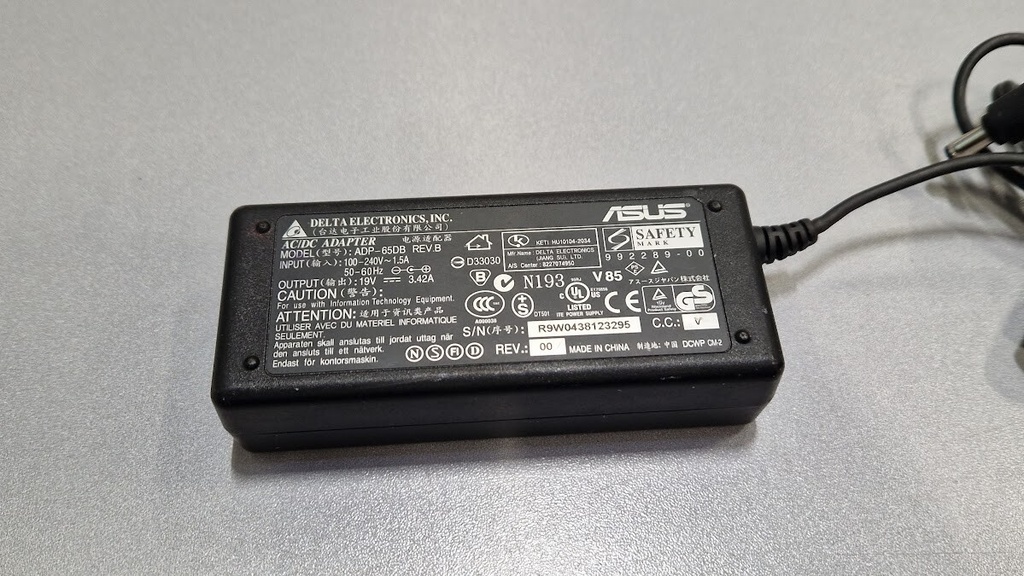 Asus ADP-65DB AC/DC Adapter 19V 3.42A Used Working Without Power Cord