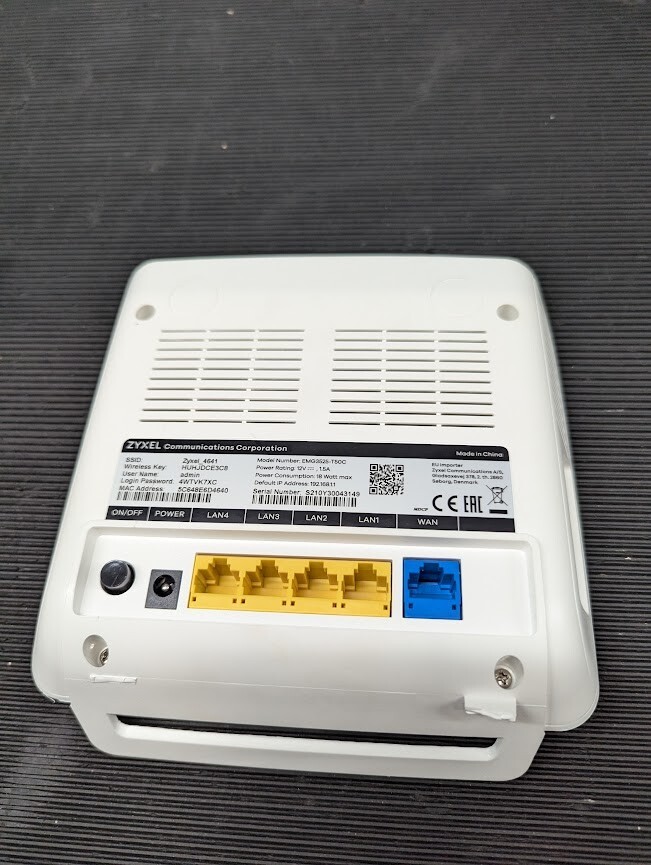 ZyXEL EMG3525-T50B Dual Band 11ac Router White Used Working