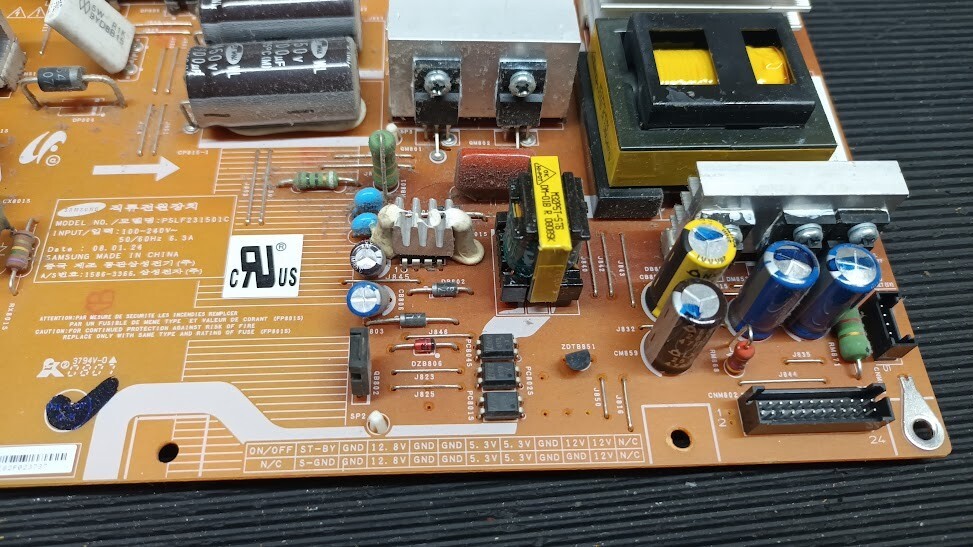 Non-Working Samsung PSLF231501C Power Supply Board - For Parts or Repair