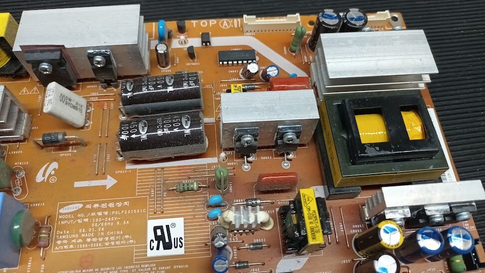 Non-Working Samsung PSLF231501C Power Supply Board - For Parts or Repair