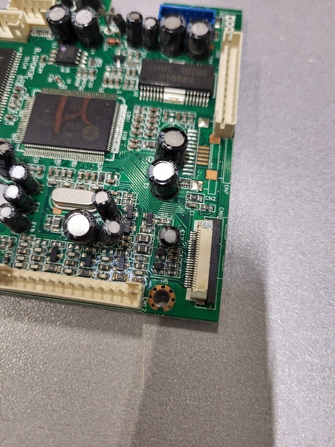 Electronic Circuit Board with Multiple Capacitors and Connectors - Untested