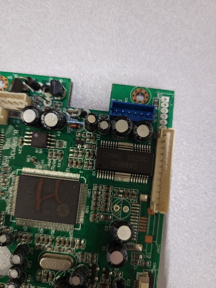 Electronic Circuit Board with Multiple Capacitors and Connectors - Untested