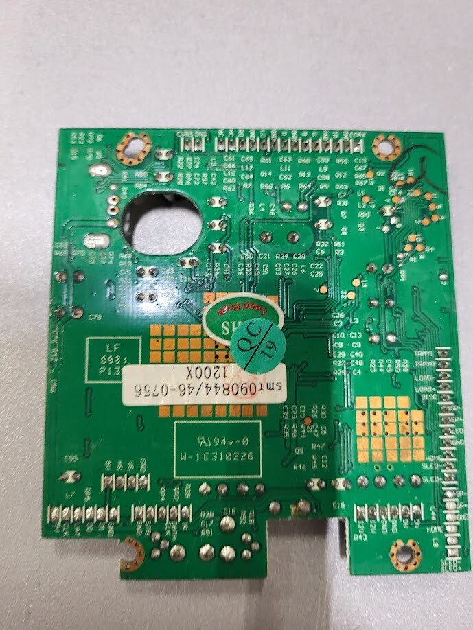 Electronic Circuit Board with Multiple Capacitors and Connectors - Untested