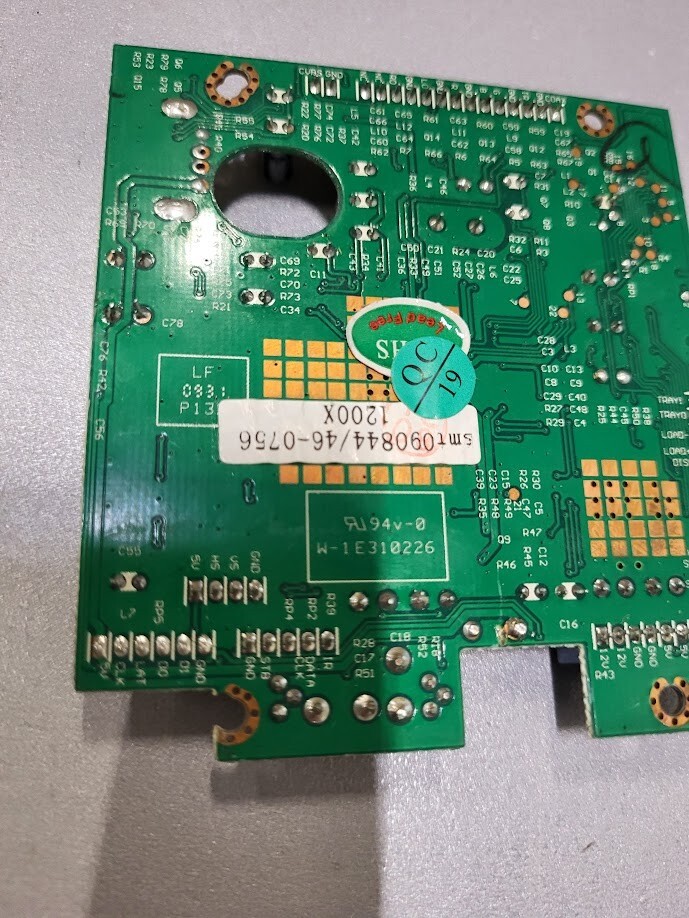 Electronic Circuit Board with Multiple Capacitors and Connectors - Untested