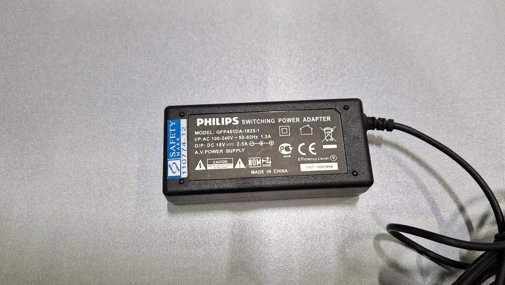 Philips GFP451DA-1825-1 Adapter 18V 2.5A Used Working Without Power Cord