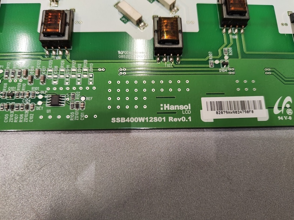 Hansol SSB400W12S01 Rev 0.1 LCD PCB Board for Parts or Replacement Untested