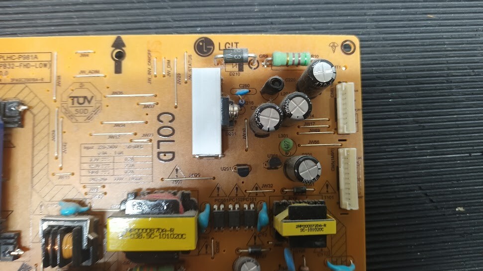 Used Non-Working LG PLHC-P981A PCB Board - For Parts Only, No Accessories