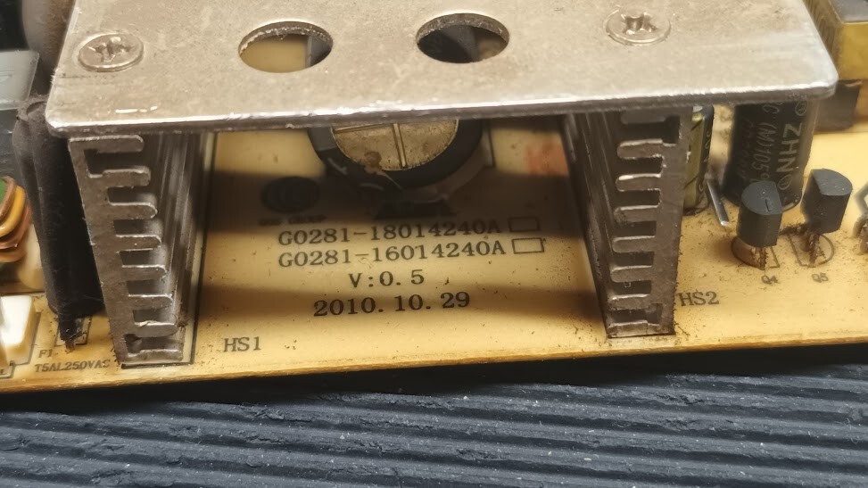 Used G0281-16014240A Power Board V0.5 - Non-Working for Parts/Repair