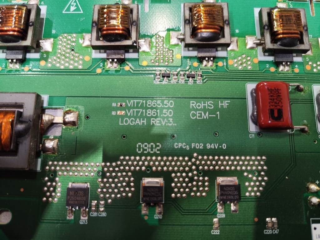 LOGAH REV 3.0 Power Supply PCB Board VIT71865.50 VIT71861.50 Untested Quick Sale