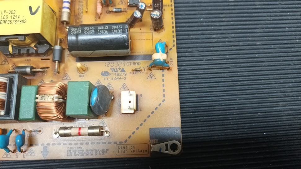 Used Non-Working LG LGP32-12P Power Supply Board - For Parts Only