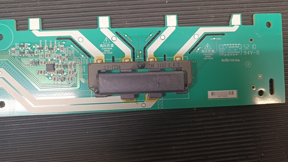 Non-Working INV32T4UB REV 0.1 PCB Board - For Parts or Repair, No Accessories