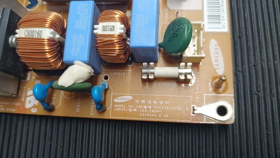 Non-Working Samsung PSLF201502B Power Supply Board - For Parts Only, No Accessor