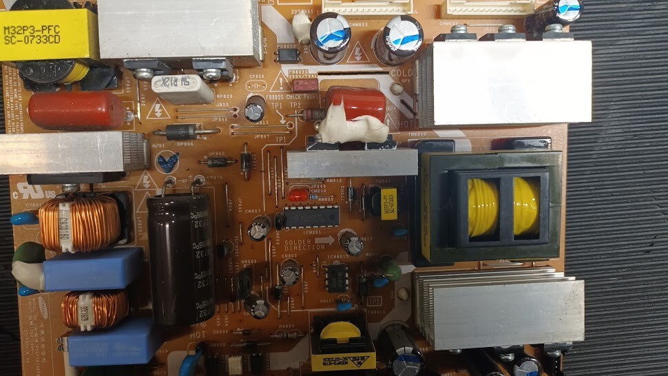 Non-Working Samsung PSLF201502B Power Supply Board - For Parts Only, No Accessor