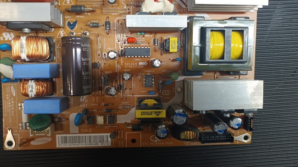 Non-Working Samsung PSLF201502B Power Supply Board - For Parts Only, No Accessor