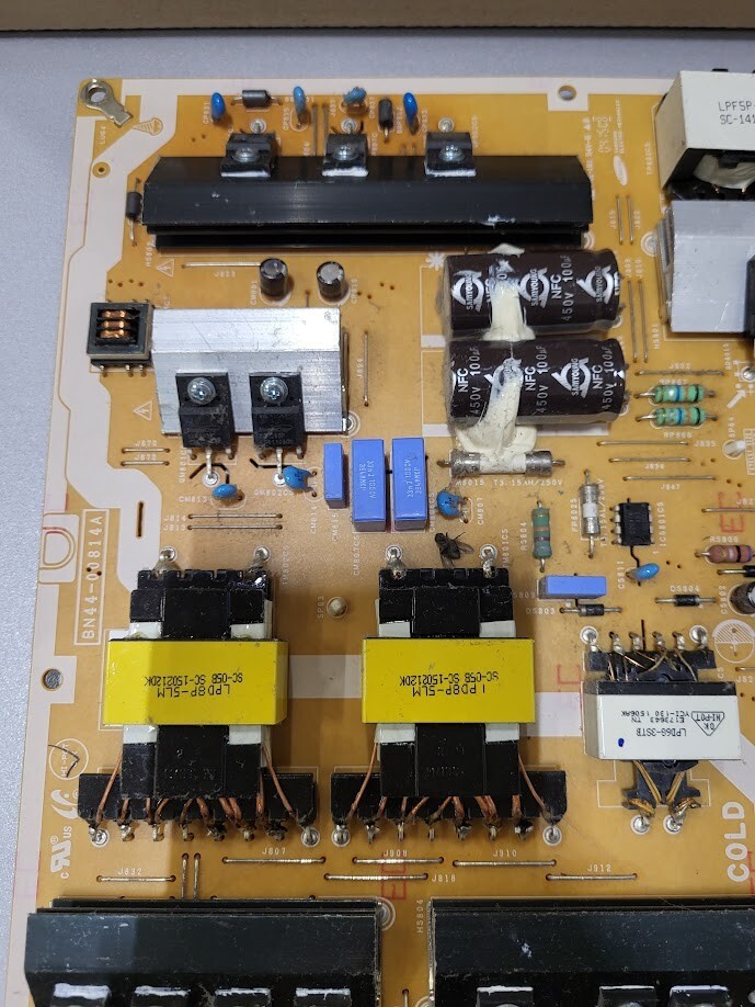 L48EM8A Power Board PSLF271E REV1.2 - Untested, Sold As-Is for Parts