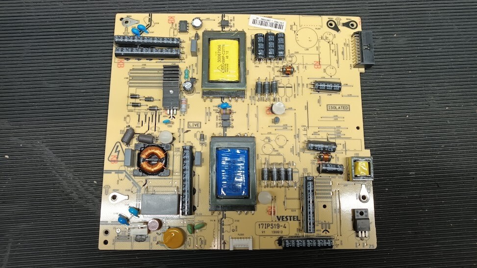 Used Vestel 17IPS19-4 Power Board - Non-Working for Parts/Repair