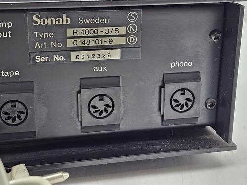 Sonab R4000-3 Stereo Amplifier - Working, Cosmetic Wear
