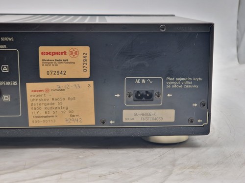 Technics SU-A600 Stereo Integrated Amplifier - Working, No Accessories