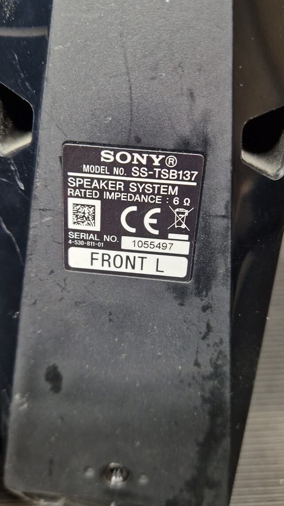 Sony SS-TSB137 Speaker System Black Not Tested