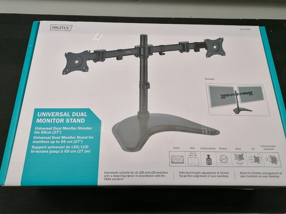 Digitus Universal Dual Monitor  DA-90348 Stand for 27" Monitors VESA Compatible