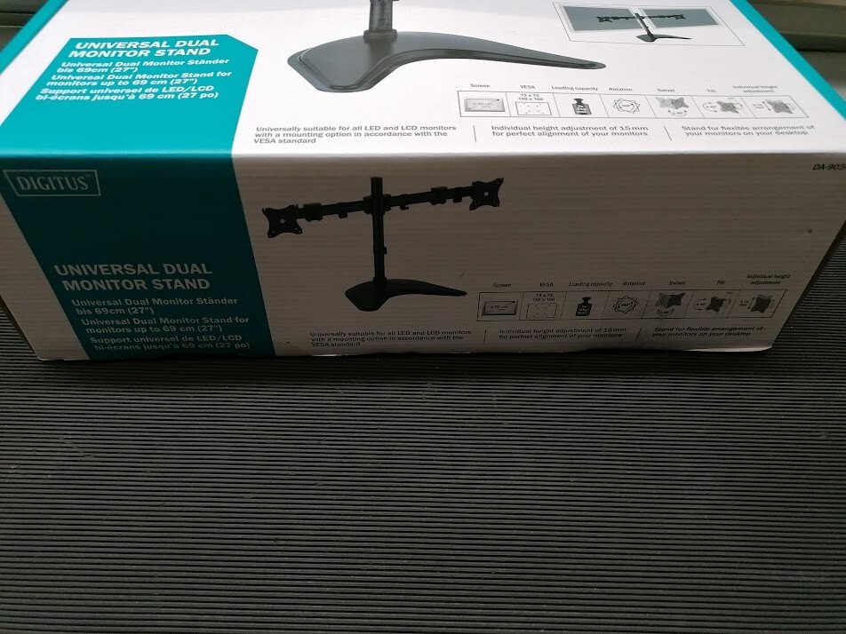 Digitus Universal Dual Monitor  DA-90348 Stand for 27" Monitors VESA Compatible