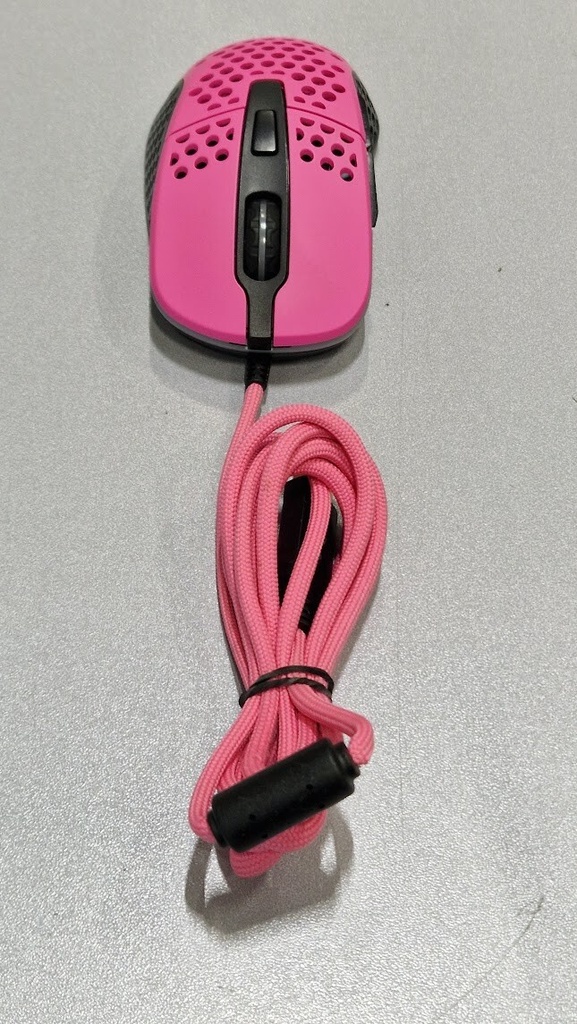 Xtrfy XG-M4-RGB Ergonomic Pink Wired Gaming Mouse Used Working