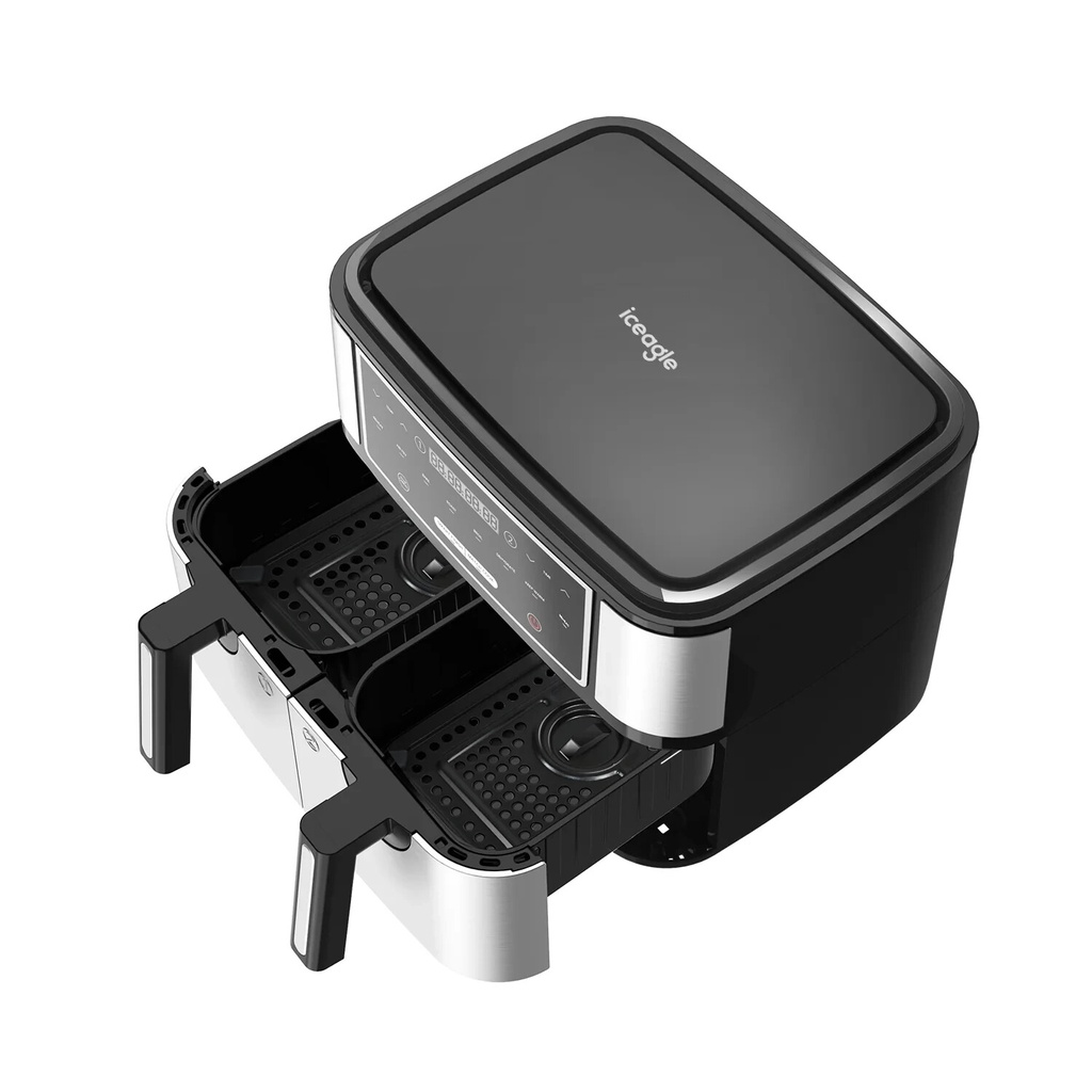 Iceagle Hot Air Fryer Double Zone Hot Air Fryer KDF-5515DT 10L 2600W New