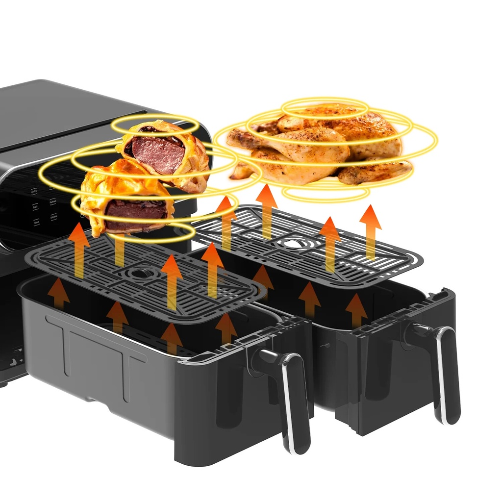 Iceagle Hot Air Fryer Double Zone Hot Air Fryer AFT11001F 11L 1700W New