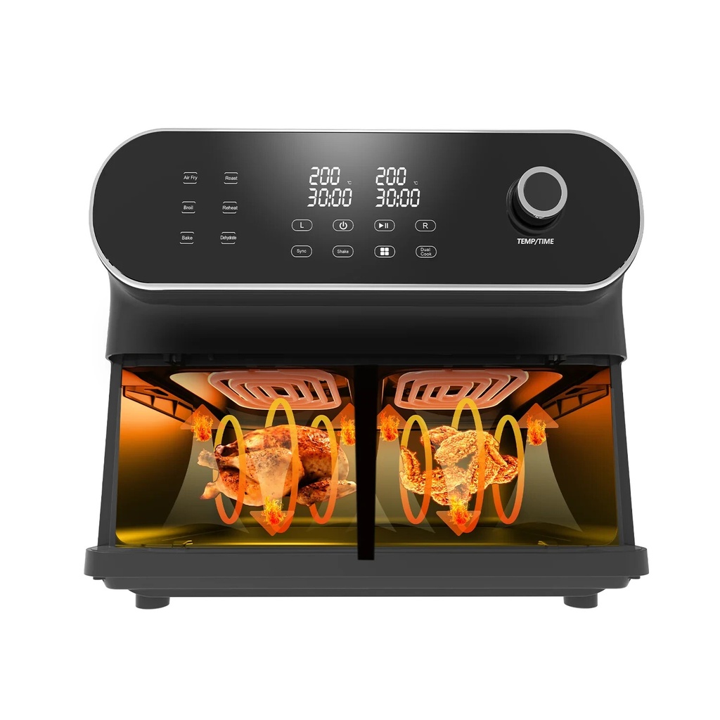 Iceagle Hot Air Fryer Double Zone Hot Air Fryer AFT11001F 11L 1700W New