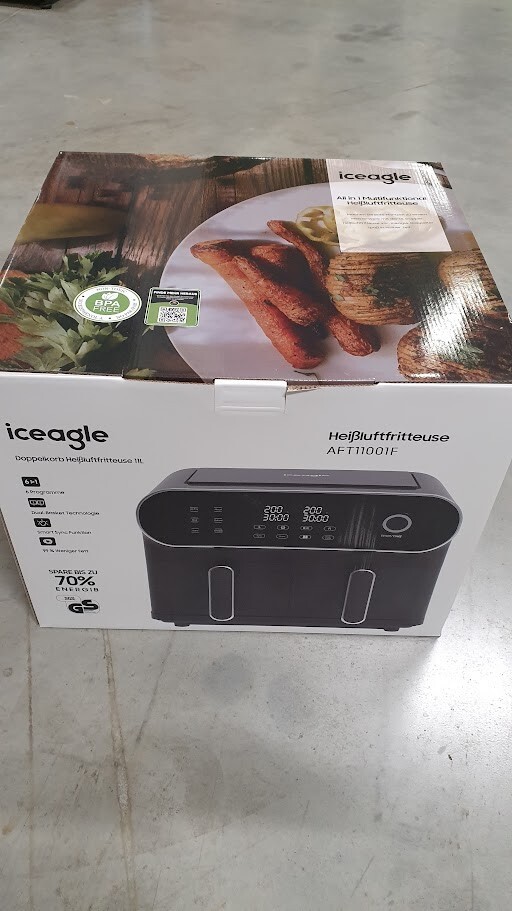 Iceagle Hot Air Fryer Double Zone Hot Air Fryer AFT11001F 11L 1700W New