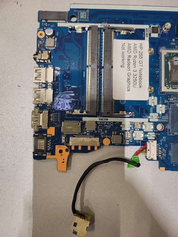 HP 255 G7 Motherboard - AMD Ryzen 3 3250U Radeon Graphics For Parts/Repair