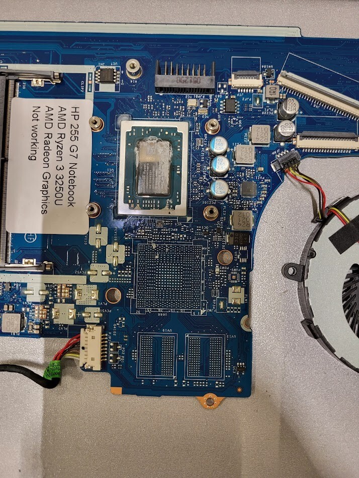 HP 255 G7 Motherboard - AMD Ryzen 3 3250U Radeon Graphics For Parts/Repair