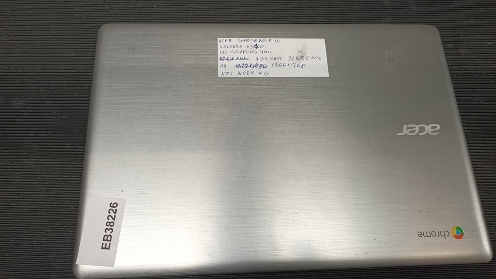 Acer Chromebook 14 - Celeron N3160, 4GB RAM, 32GB eMMC – Non-Working, For Parts
