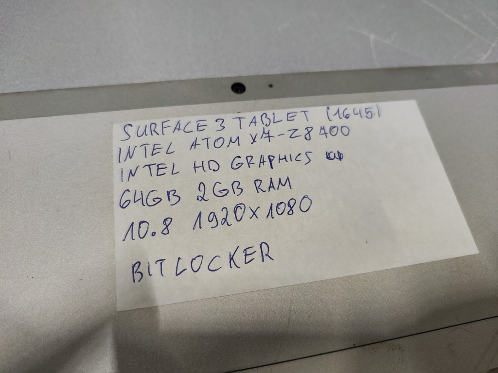 Microsoft Surface 3 1645 64GB 10.8" Cracked Screen OS Error Parts Repair