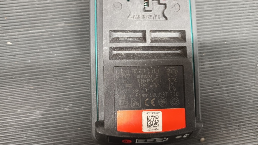 Bosch 36V 1.3Ah Li-Ion Battery 10INR18/65-1 – Used, Not Working, For Parts
