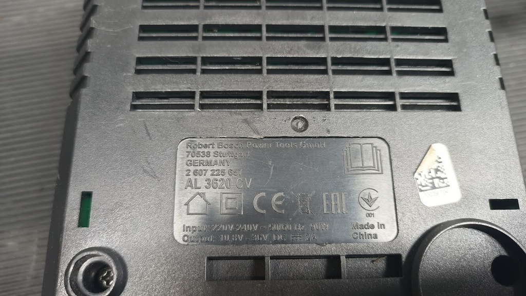 Bosch AL 3620 CV 36V Battery Charger – Used, Not Working, For Parts or Repair